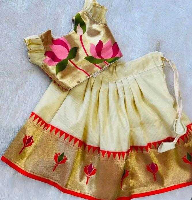 Ynf Paithani Silk RIN235 stitched Paithani Kids Wear Wholesale Kids Designer Frock Kids Ethnic Wear Kids Traditional Outfits Manufacturer- Kids Exports