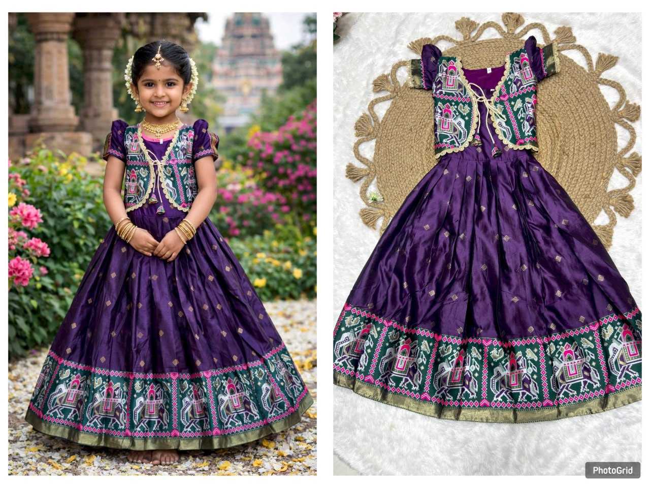 Ynf Premium Silk KESH642 076 Kids Wear Wholesale Kids Gown Kids Wedding Outfits Kids Party Wear Ethnic Manufacturer- Kids Exports