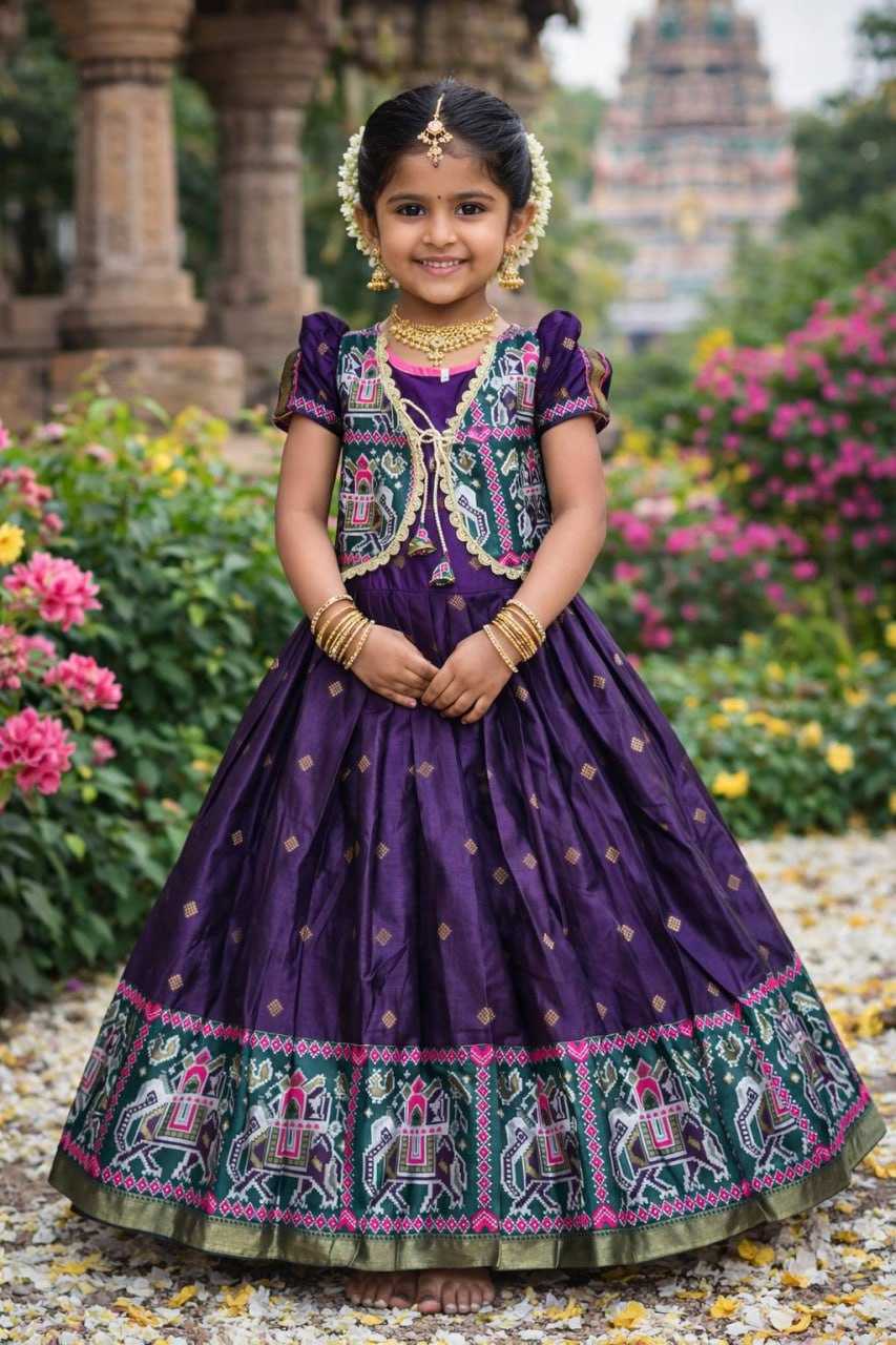 Ynf Premium Silk KESH642 076 Kids Wear Wholesale Kids Gown Kids Wedding Outfits Kids Party Wear Ethnic Manufacturer- Kids Exports