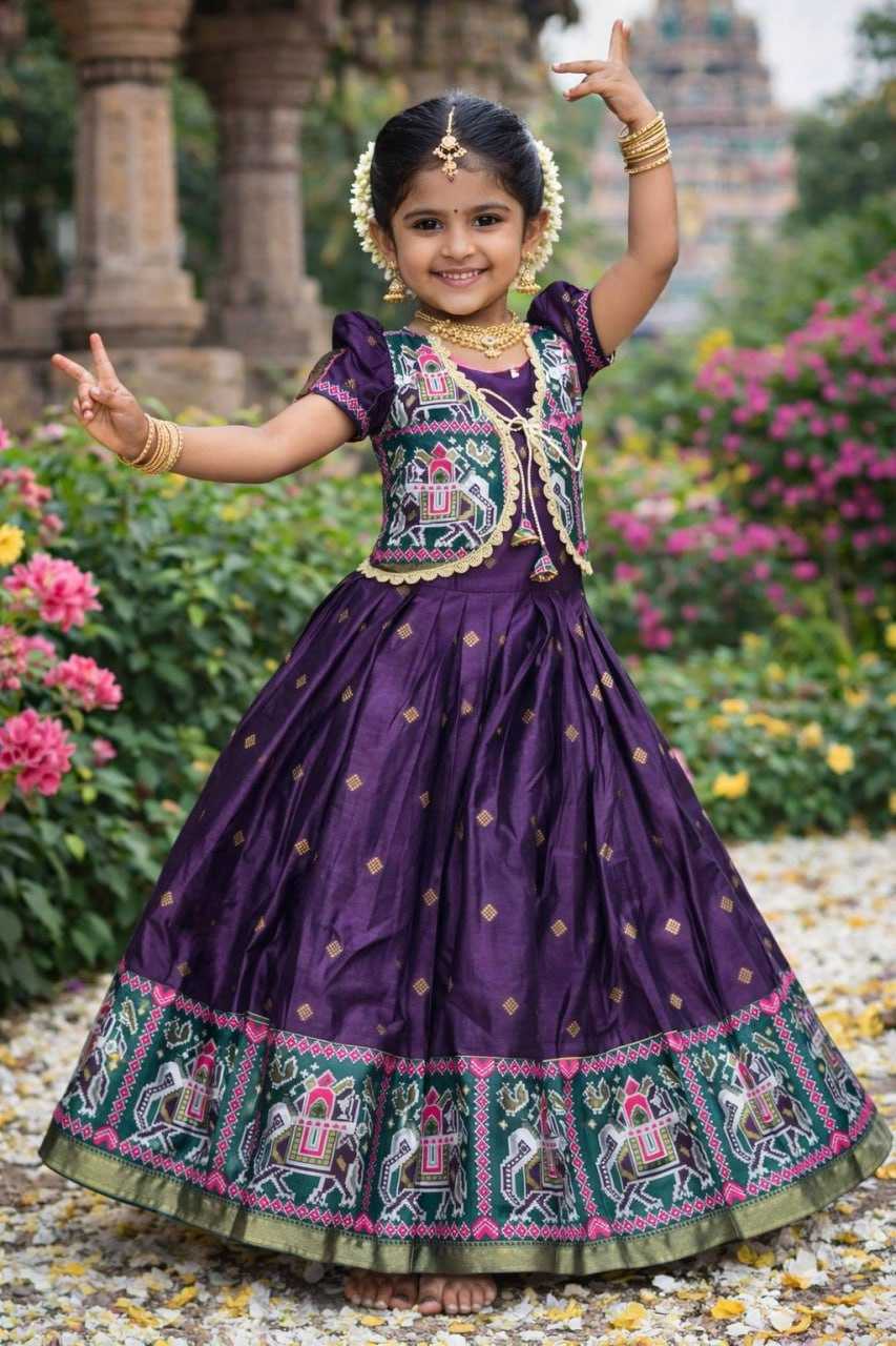 Ynf Premium Silk KESH642 076 Kids Wear Wholesale Kids Gown Kids Wedding Outfits Kids Party Wear Ethnic Manufacturer- Kids Exports