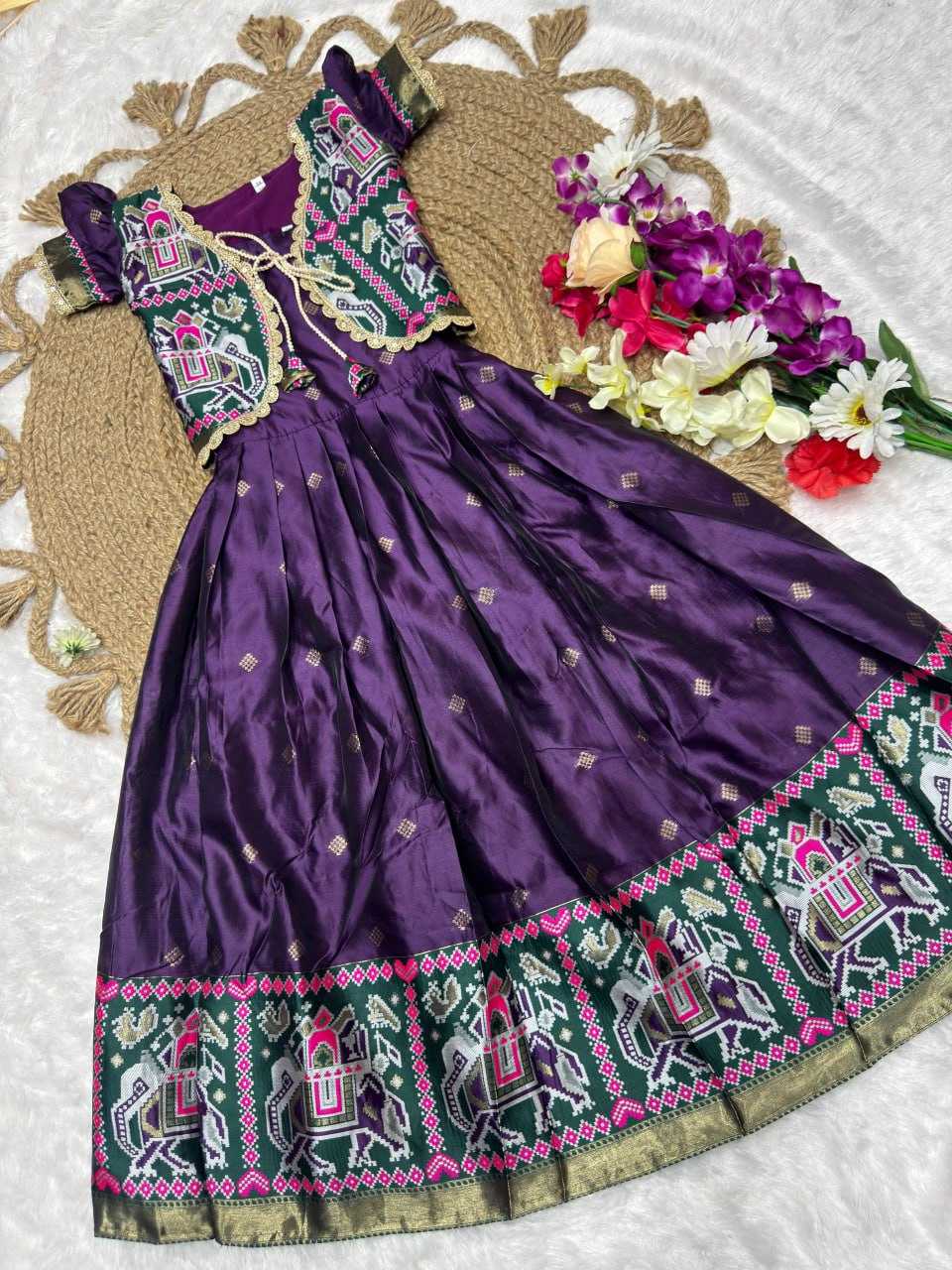 Ynf Premium Silk KESH642 076 Kids Wear Wholesale Kids Gown Kids Wedding Outfits Kids Party Wear Ethnic Manufacturer- Kids Exports