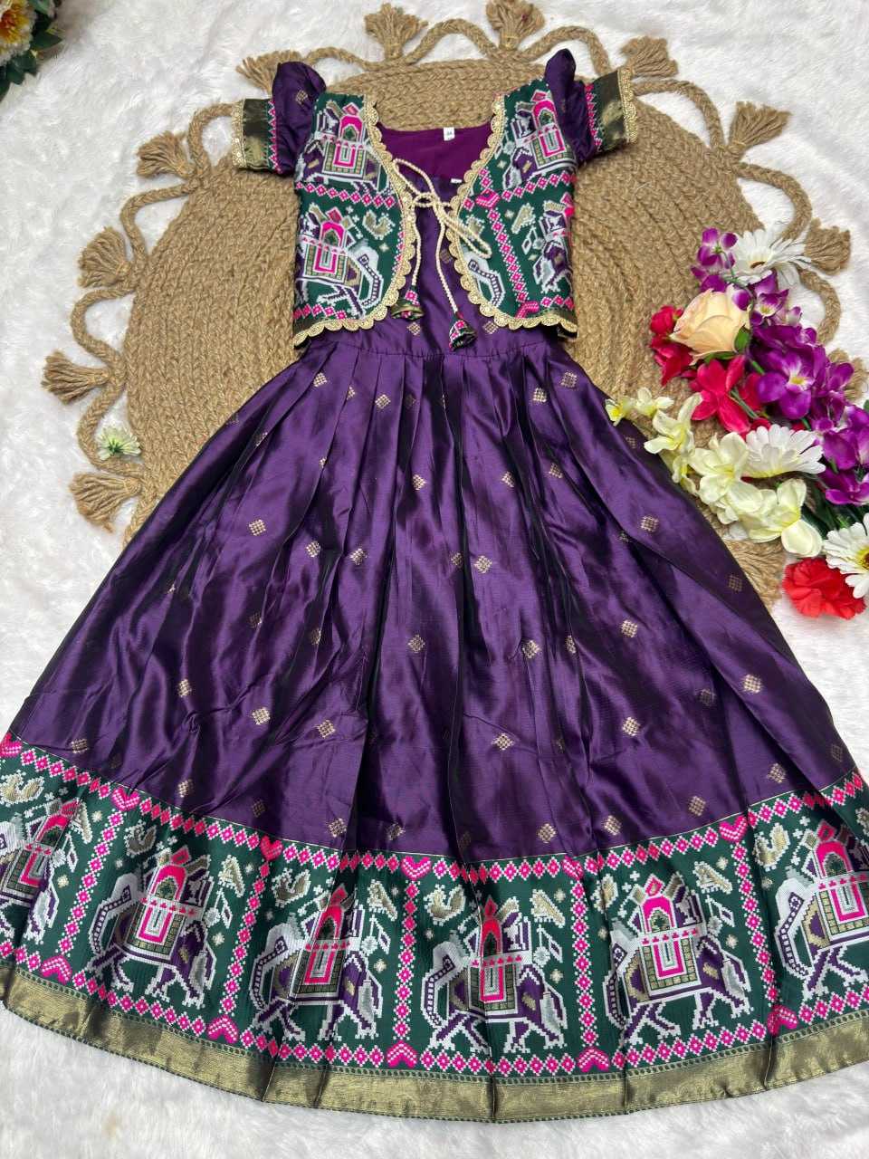 Ynf Premium Silk KESH642 076 Kids Wear Wholesale Kids Gown Kids Wedding Outfits Kids Party Wear Ethnic Manufacturer- Kids Exports