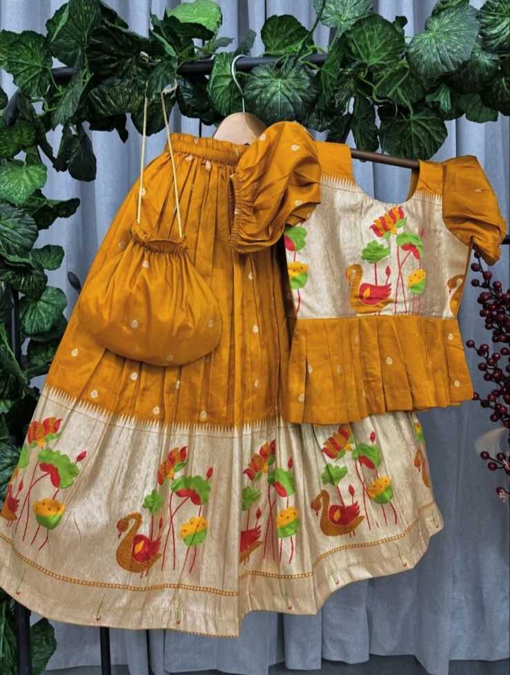 Ynf Premium Silk RIN235 Teal Green Kids Wear Wholesale Kids Lehenga Kids Festive Wear Kids Wedding Outfits Manufacturer- Kids Exports