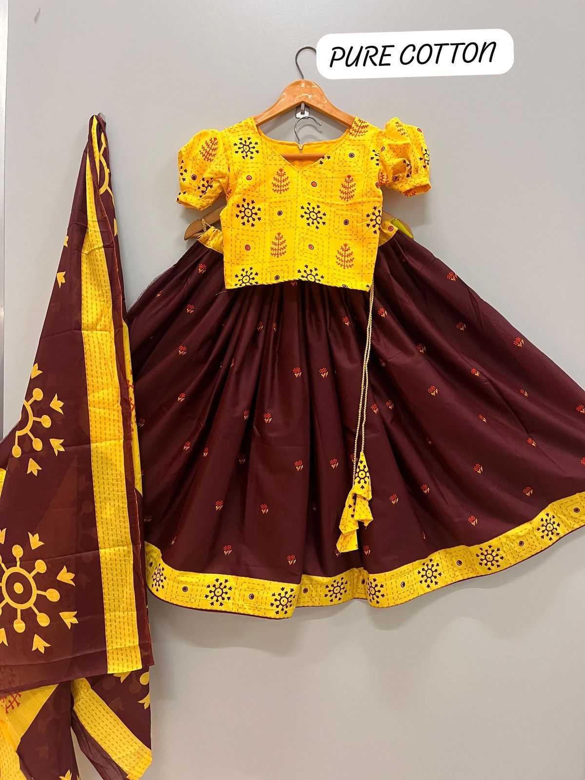Ynf Pure Cotton RIN134 AATISHA Kids Wear Wholesale Kids Lehenga Ethnic Dresses For Kids Indian Wear For Kids Manufacturer- Kids Exports