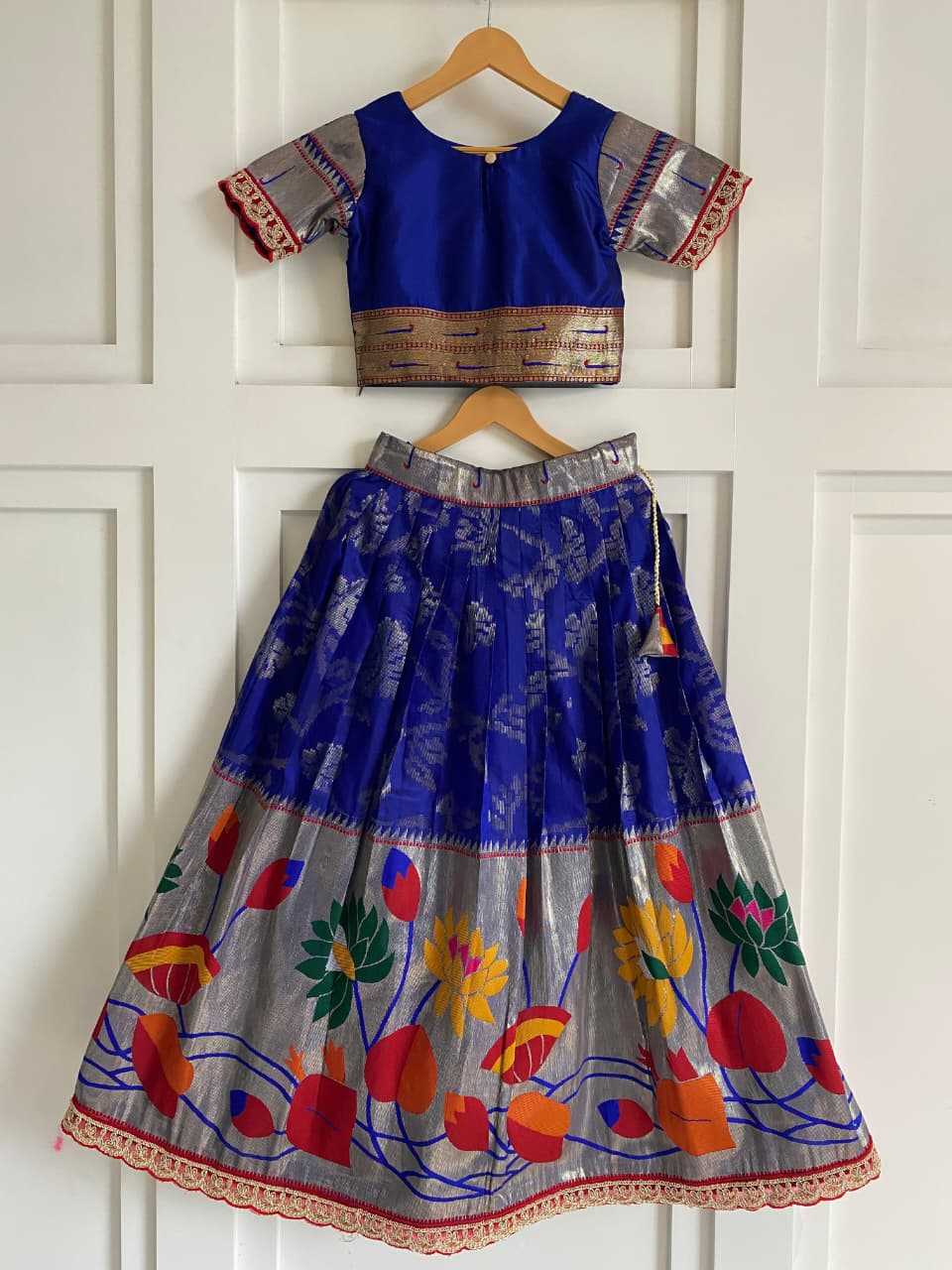 Ynf Pure Silk KESH249 Geeta Kids Wear Wholesale Kids Lehenga Kids Festive Wear Kids Silk Dress Manufacturer- Kids Exports