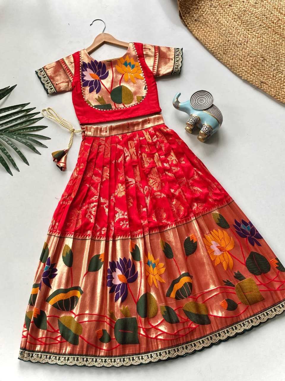 Ynf Pure Silk KESH249 Geeta Kids Wear Wholesale Kids Lehenga Kids Festive Wear Kids Silk Dress Manufacturer- Kids Exports