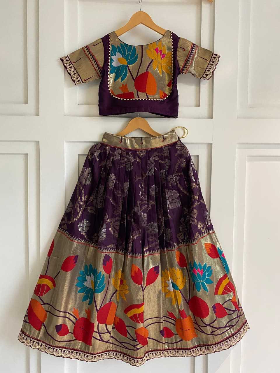 Ynf Pure Silk KESH249 Geeta Kids Wear Wholesale Kids Lehenga Kids Festive Wear Kids Silk Dress Manufacturer- Kids Exports