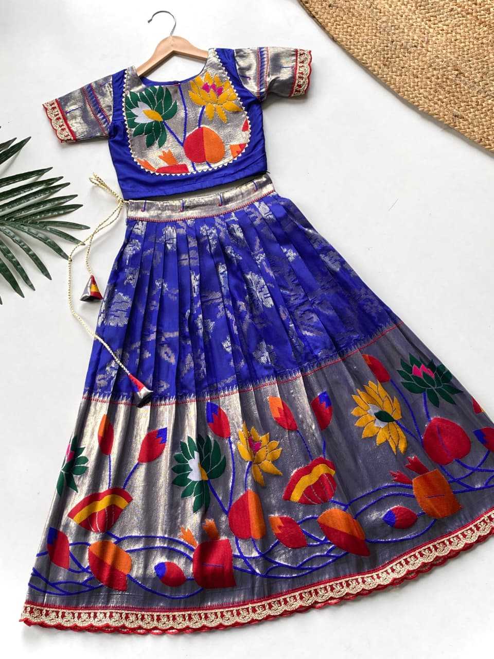 Ynf Pure Silk KESH249 Geeta Kids Wear Wholesale Kids Lehenga Kids Festive Wear Kids Silk Dress Manufacturer- Kids Exports