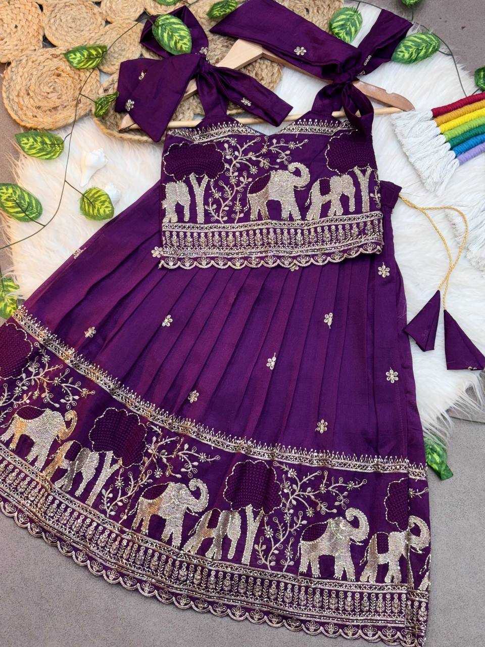 Ynf Pure Soft KESH709 33 Kids Wear Wholesale Kids Lehenga Kids Lehenga Choli Girls Ethnic Wear Manufacturer- Kids Exports