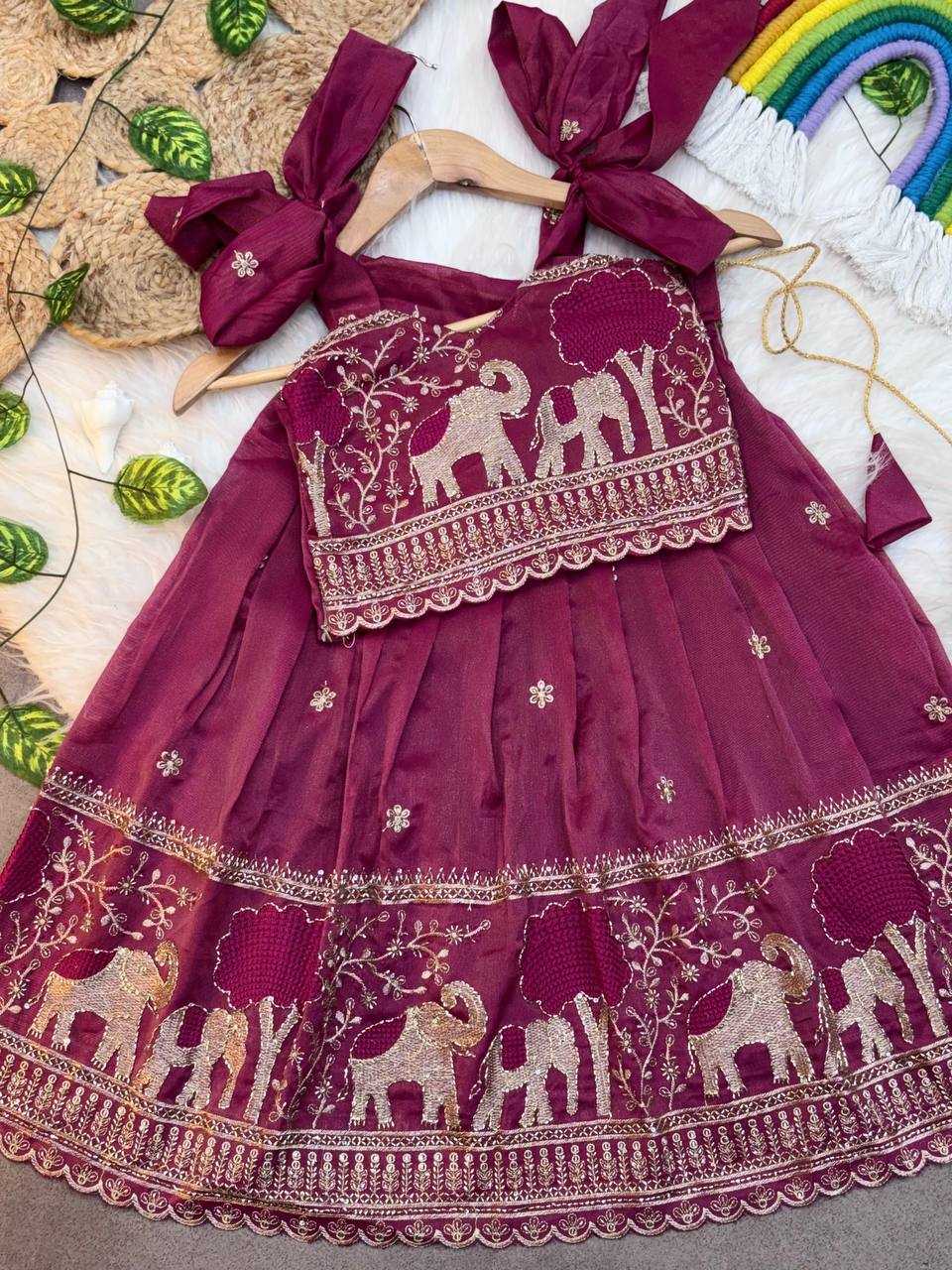 Ynf Pure Soft KESH709 33 Kids Wear Wholesale Kids Lehenga Kids Lehenga Choli Girls Ethnic Wear Manufacturer- Kids Exports