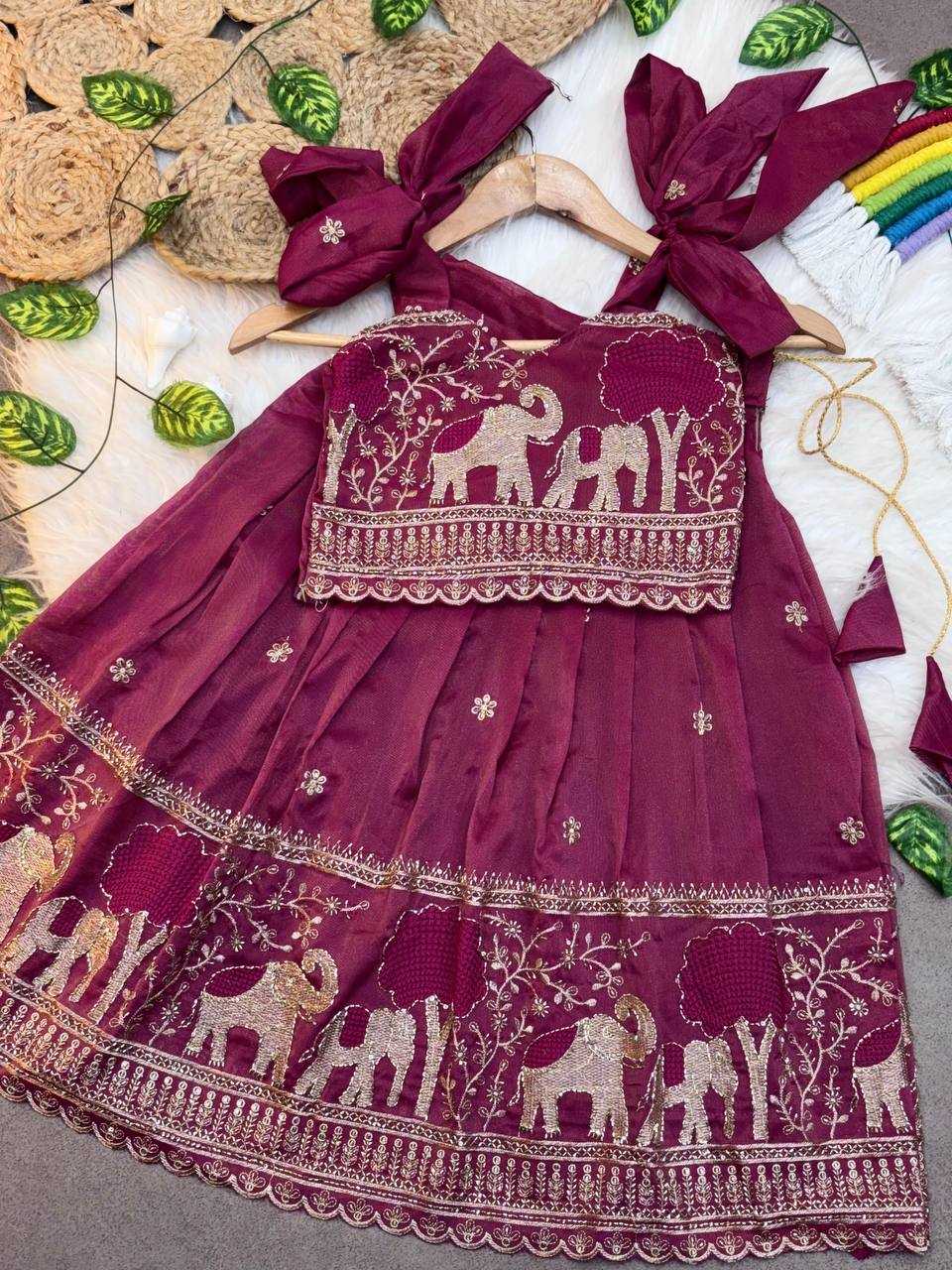 Ynf Pure Soft KESH709 33 Kids Wear Wholesale Kids Lehenga Kids Lehenga Choli Girls Ethnic Wear Manufacturer- Kids Exports