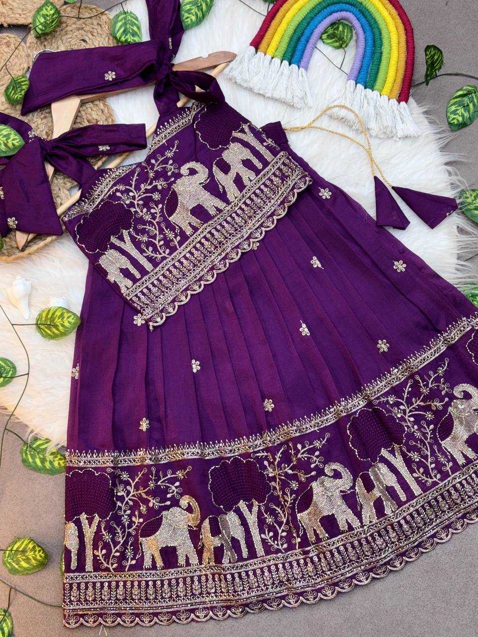 Ynf Pure Soft KESH709 33 Kids Wear Wholesale Kids Lehenga Kids Lehenga Choli Girls Ethnic Wear Manufacturer- Kids Exports