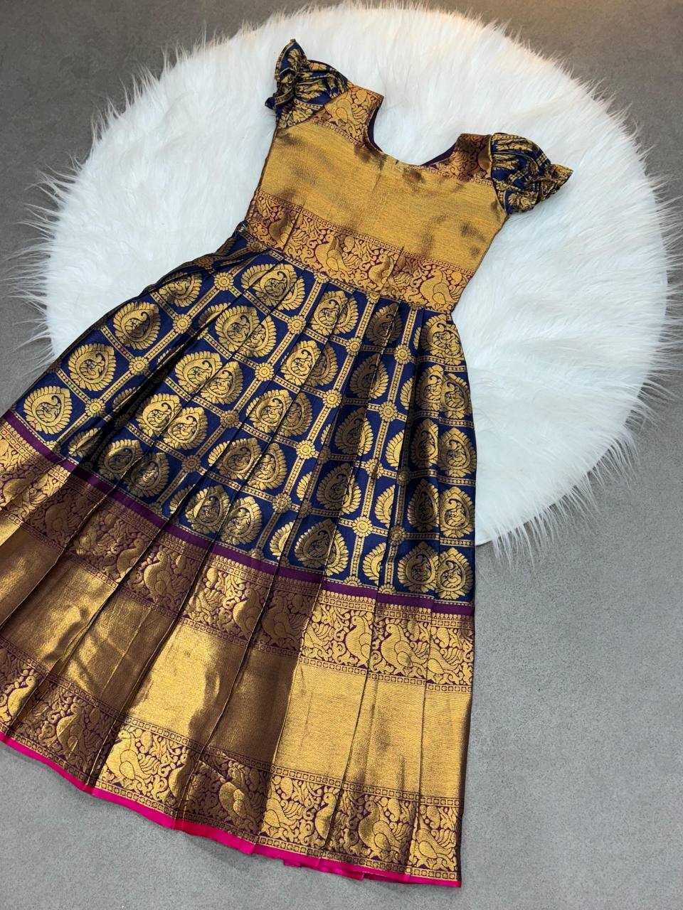Ynf Pure Soft Shiffon KESH709 02 Kids Wear Wholesale Kids Gown Indian Wear For Kids Kids Wedding Outfits Manufacturer- Kids Exports
