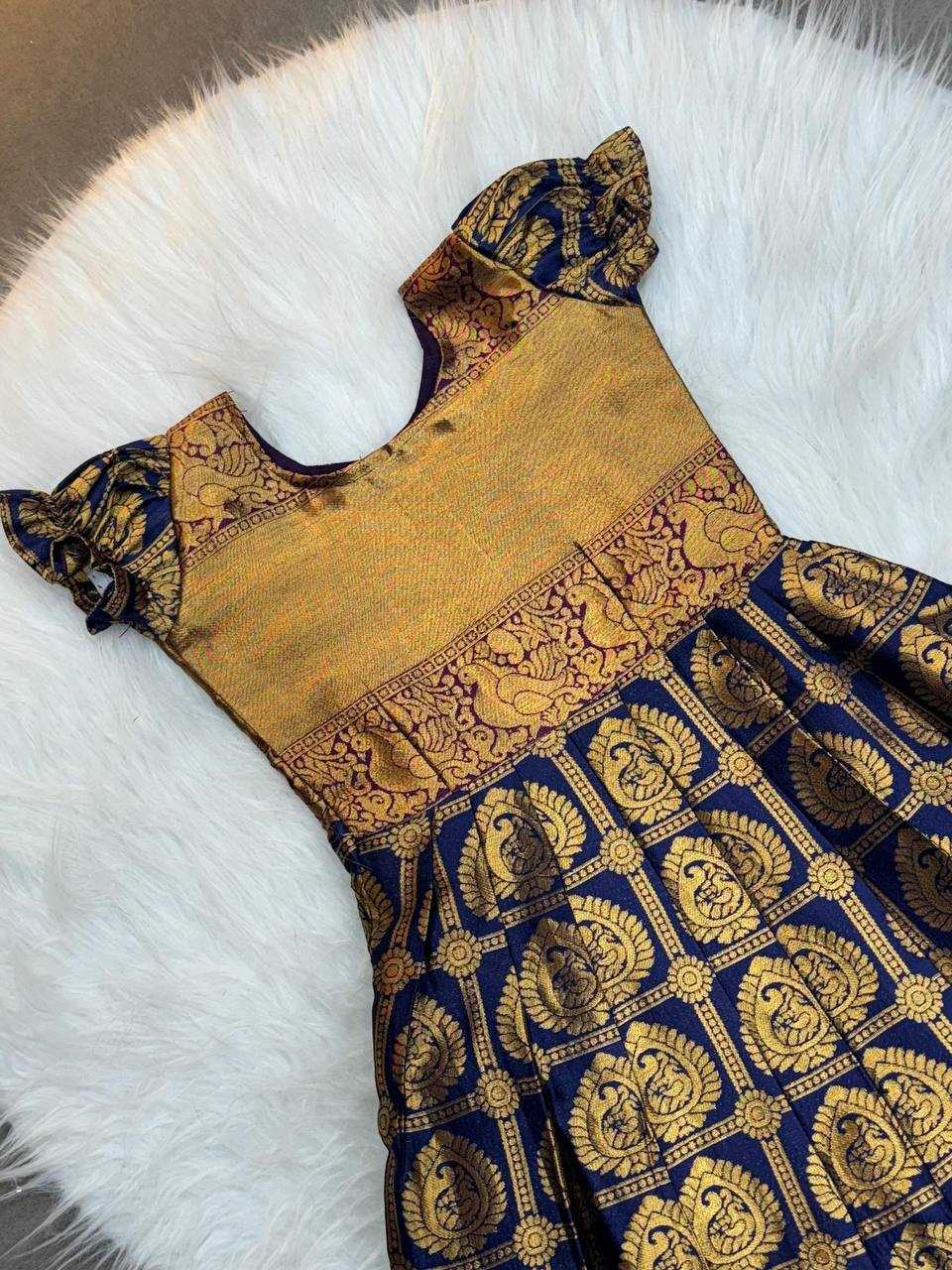 Ynf Pure Soft Shiffon KESH709 02 Kids Wear Wholesale Kids Gown Indian Wear For Kids Kids Wedding Outfits Manufacturer- Kids Exports