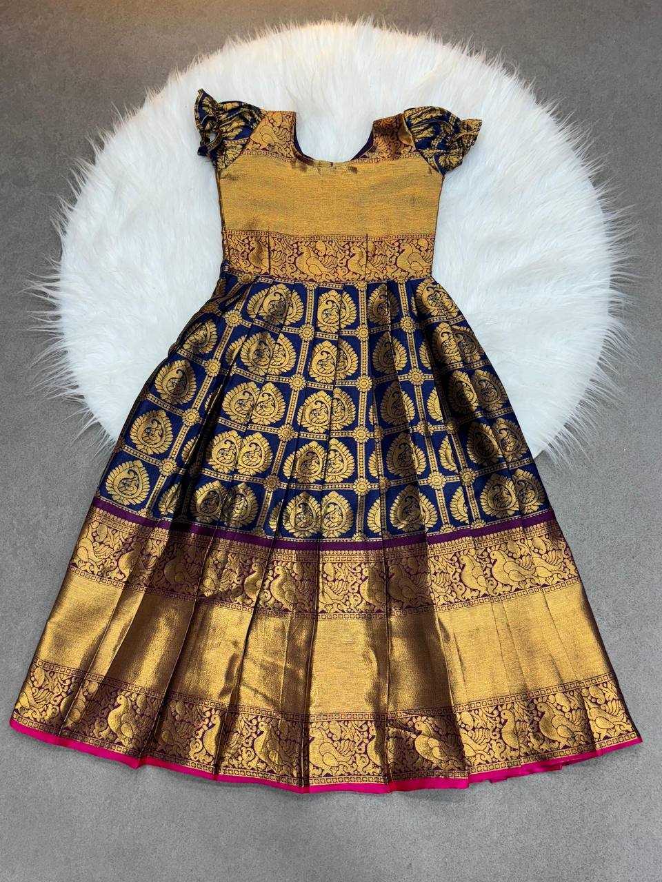 Ynf Pure Soft Shiffon KESH709 02 Kids Wear Wholesale Kids Gown Indian Wear For Kids Kids Wedding Outfits Manufacturer- Kids Exports