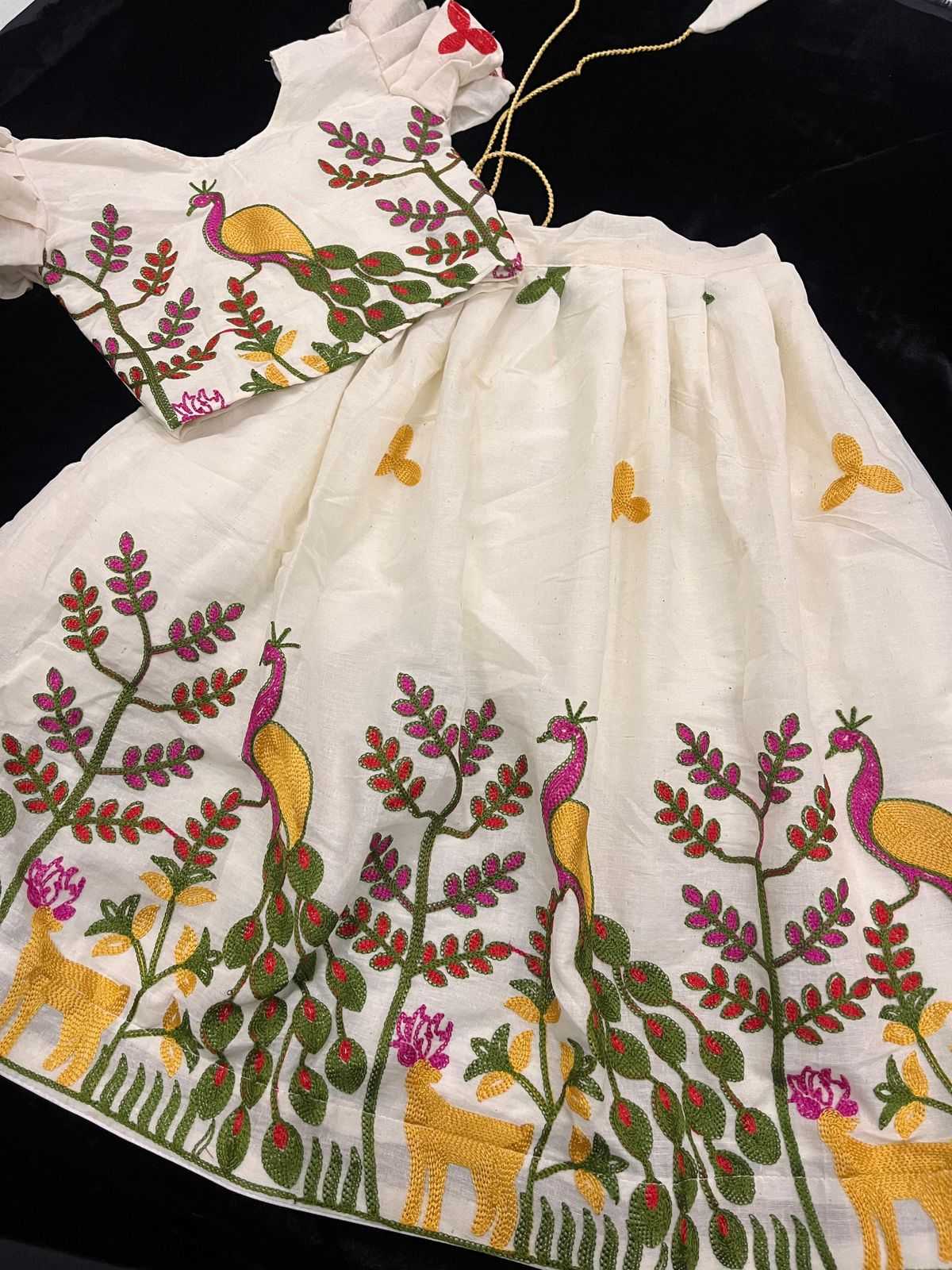 Ynf Silk Cotton RIN235 Flaired Kids Wear Wholesale Kids Lehenga Kids Ethnic Wear Kids Traditional Outfits Manufacturer- Kids Exports