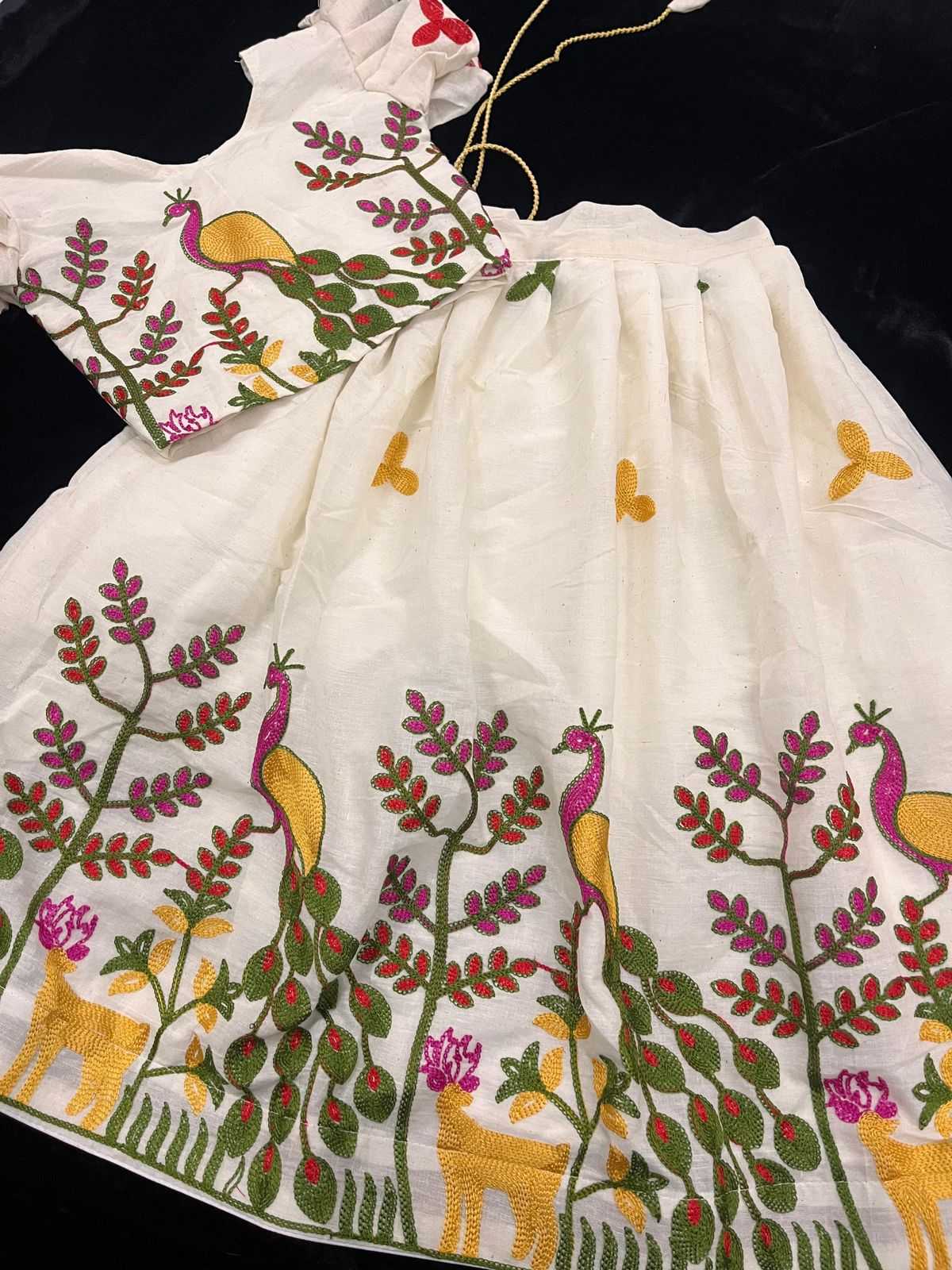 Ynf Silk Cotton RIN235 Flaired Kids Wear Wholesale Kids Lehenga Kids Ethnic Wear Kids Traditional Outfits Manufacturer- Kids Exports