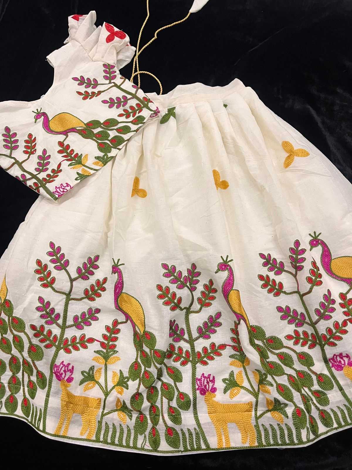 Ynf Silk Cotton RIN235 Flaired Kids Wear Wholesale Kids Lehenga Kids Ethnic Wear Kids Traditional Outfits Manufacturer- Kids Exports