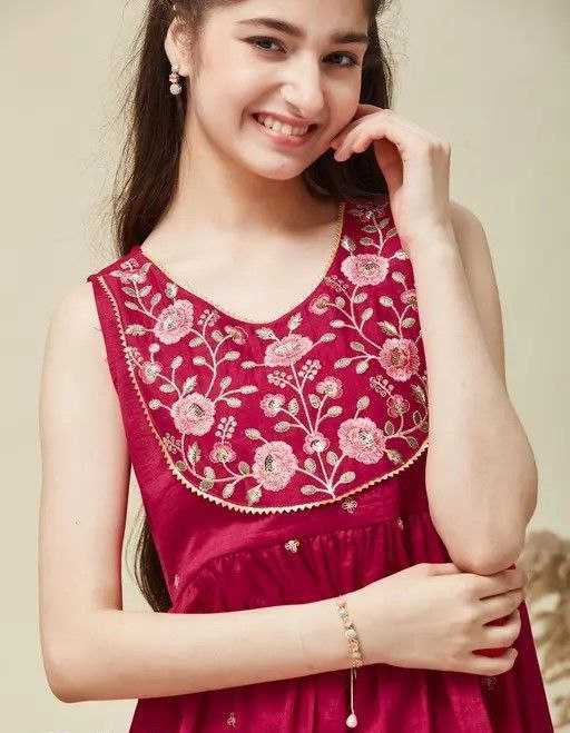 Ynf Silk KESH461 216 Kids Wear Wholesale Kids Sharara Girls Kurti Girls Ethnic Wear Manufacturer- Kids Exports