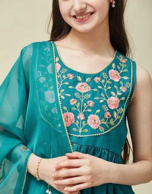 Ynf Silk KESH461 216 Kids Wear Wholesale Kids Sharara Girls Kurti Girls Ethnic Wear Manufacturer- Kids Exports