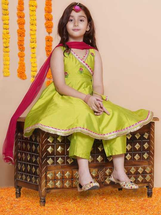 Ynf Silk KESH642 033 Kids Wear Wholesale Girls Kurti Kids Traditional Outfits Ethnic Dresses For Kids Manufacturer- Kids Exports