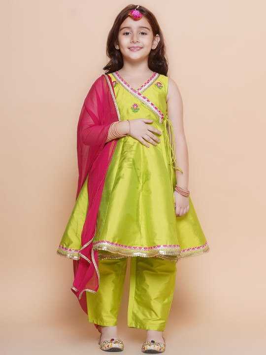 Ynf Silk KESH642 033 Kids Wear Wholesale Girls Kurti Kids Traditional Outfits Ethnic Dresses For Kids Manufacturer- Kids Exports