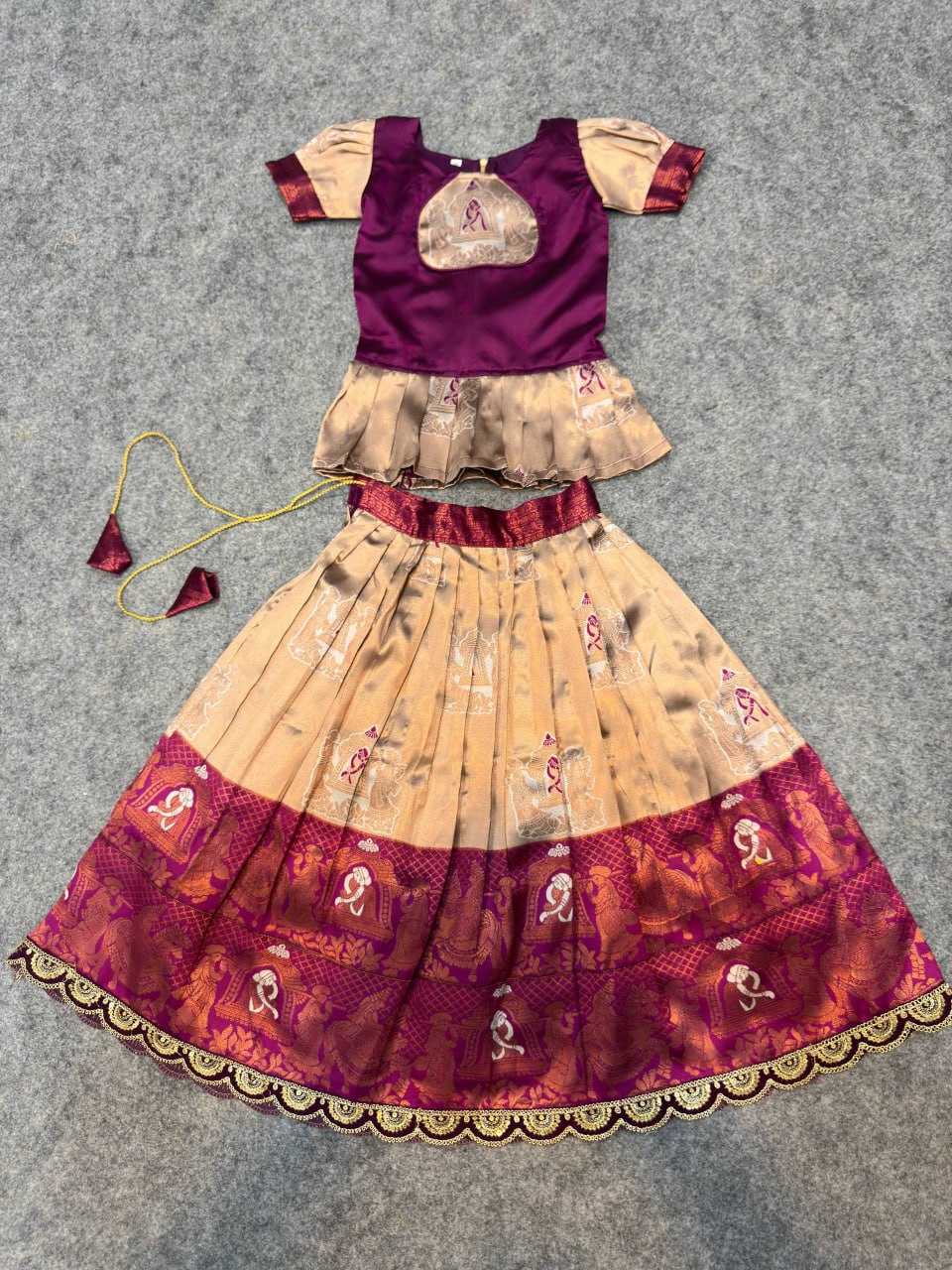 Ynf Silk KESH642 066 Kids Wear Wholesale Kids Lehenga Kids Ethnic Wear Kids Silk Dress Manufacturer- Kids Exports