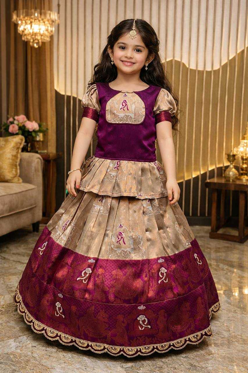 Ynf Silk KESH642 066 Kids Wear Wholesale Kids Lehenga Kids Lehenga Choli Girls Ethnic Wear Manufacturer- Kids Exports