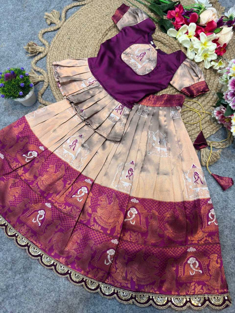 Ynf Silk KESH642 066 Kids Wear Wholesale Kids Lehenga Kids Lehenga Choli Girls Ethnic Wear Manufacturer- Kids Exports