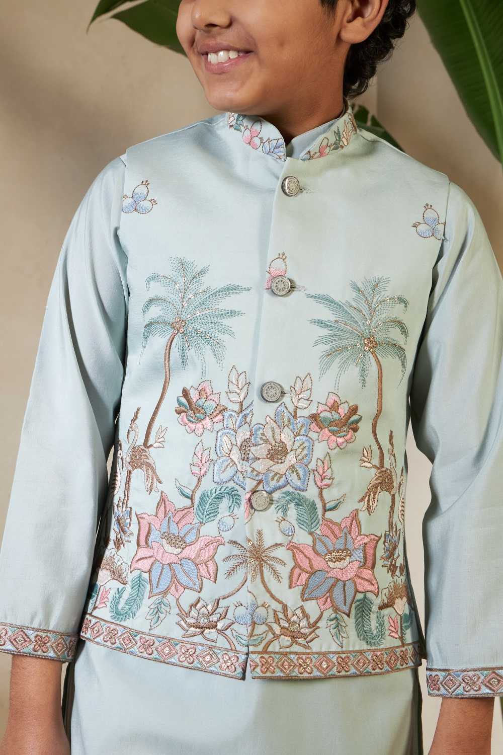 Ynf Silk RIN202 91051 LITTLE VIRAASAT Kids Wear Wholesale Boys Kurta Pyjama Kids Kurta Pajama Baby Boy Kurta Set Manufacturer- Kids Exports