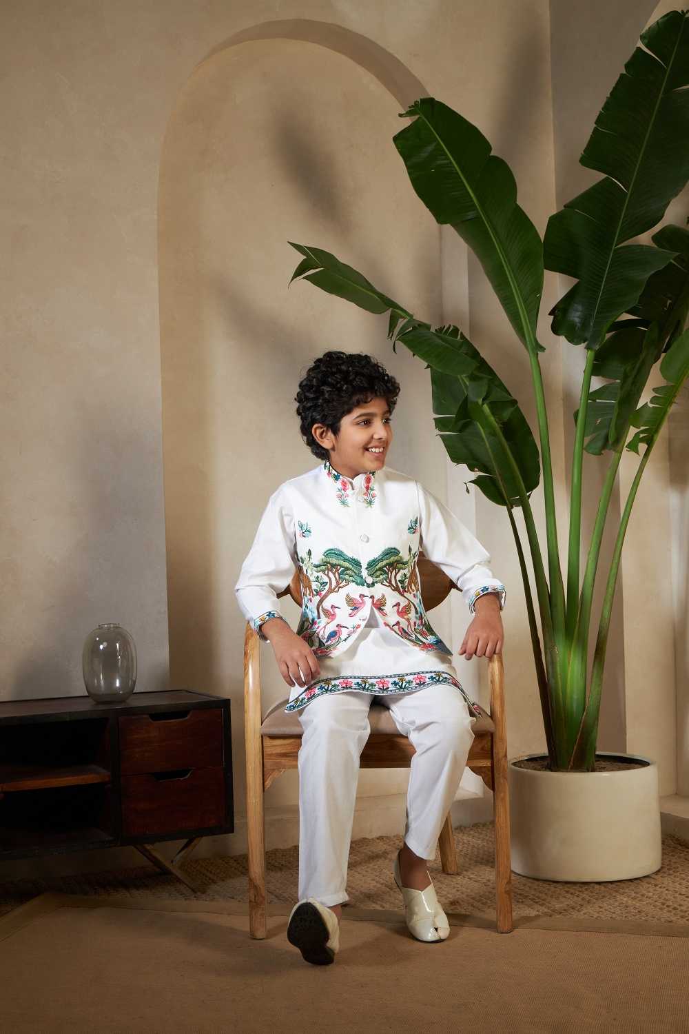 Ynf Silk RIN202 91061 ROYAL VANTARA Kids Wear Wholesale Boys Kurta Pyjama Kids Kurta Pajama Baby Boy Kurta Set Manufacturer- Kids Exports