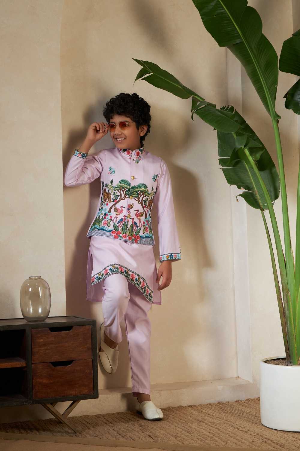 Ynf Silk RIN202 91061 ROYAL VANTARA Kids Wear Wholesale Boys Kurta Pyjama Kids Kurta Pajama Baby Boy Kurta Set Manufacturer- Kids Exports