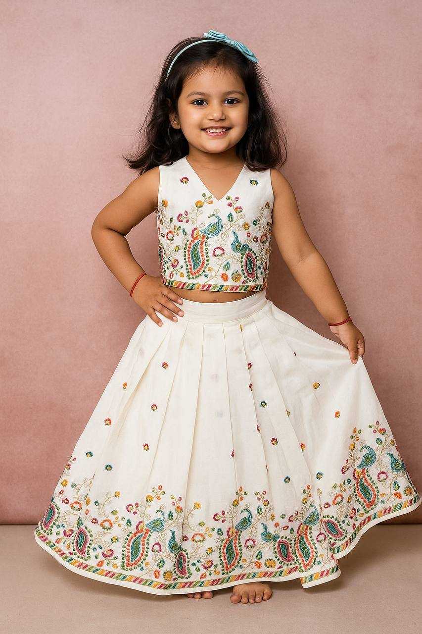 Ynf Soft Cotton KESH709 15 Kids Wear Wholesale Kids Lehenga Choli Girls Ethnic Wear Kids Traditional Jackets Manufacturer- Kids Exports
