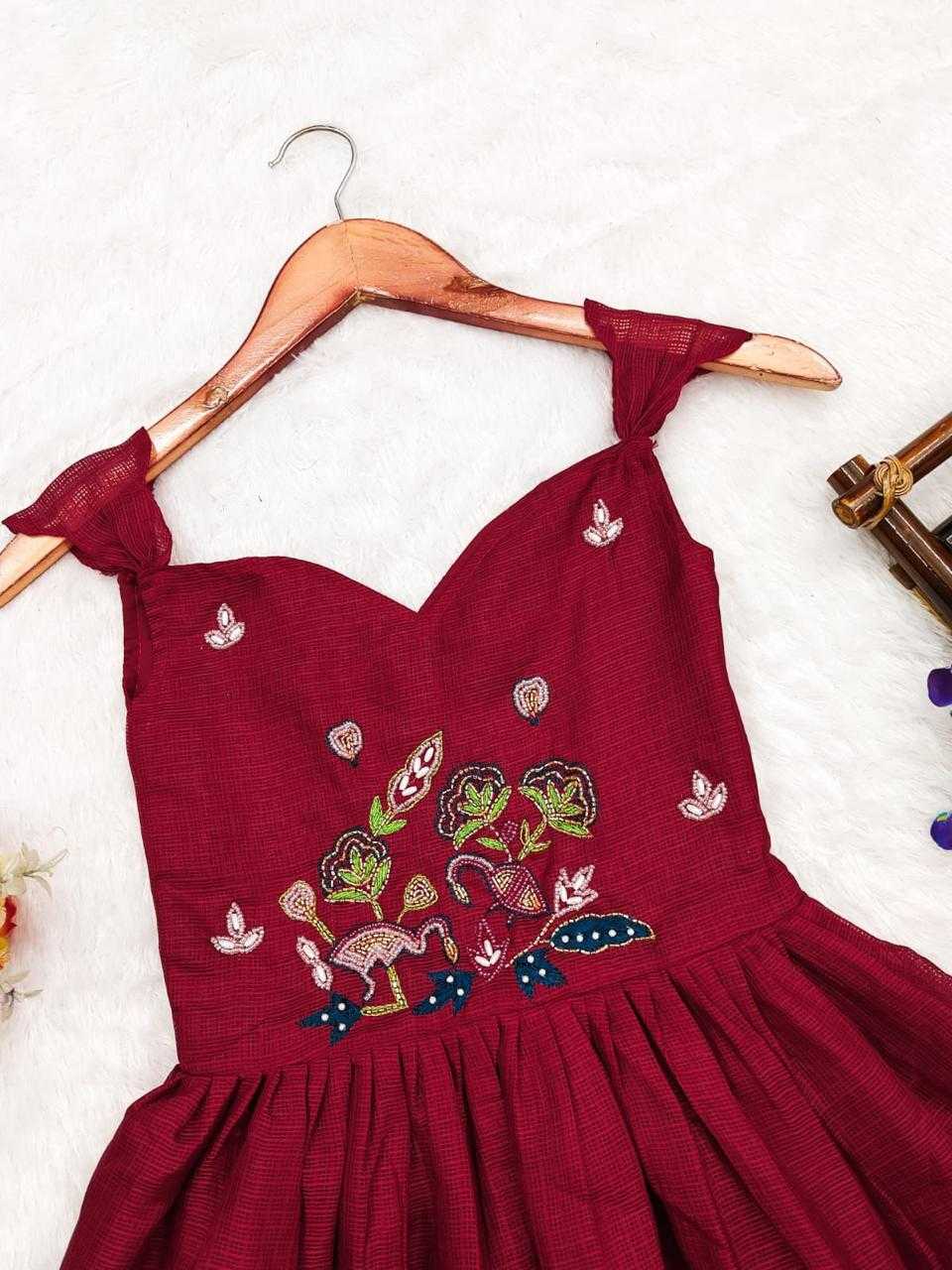 Ynf Soft Dola RIN235 OTIS Kids Wear Wholesale Kids Gown Kids Designer Frock Kids Party Wear Ethnic Manufacturer- Kids Exports