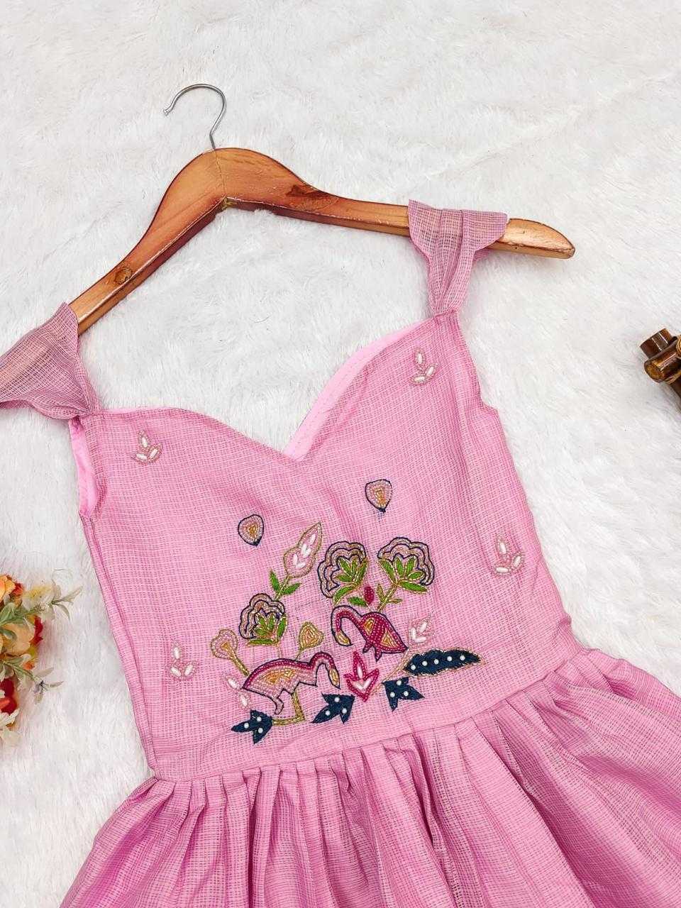 Ynf Soft Dola RIN235 OTIS Kids Wear Wholesale Kids Gown Kids Designer Frock Kids Party Wear Ethnic Manufacturer- Kids Exports