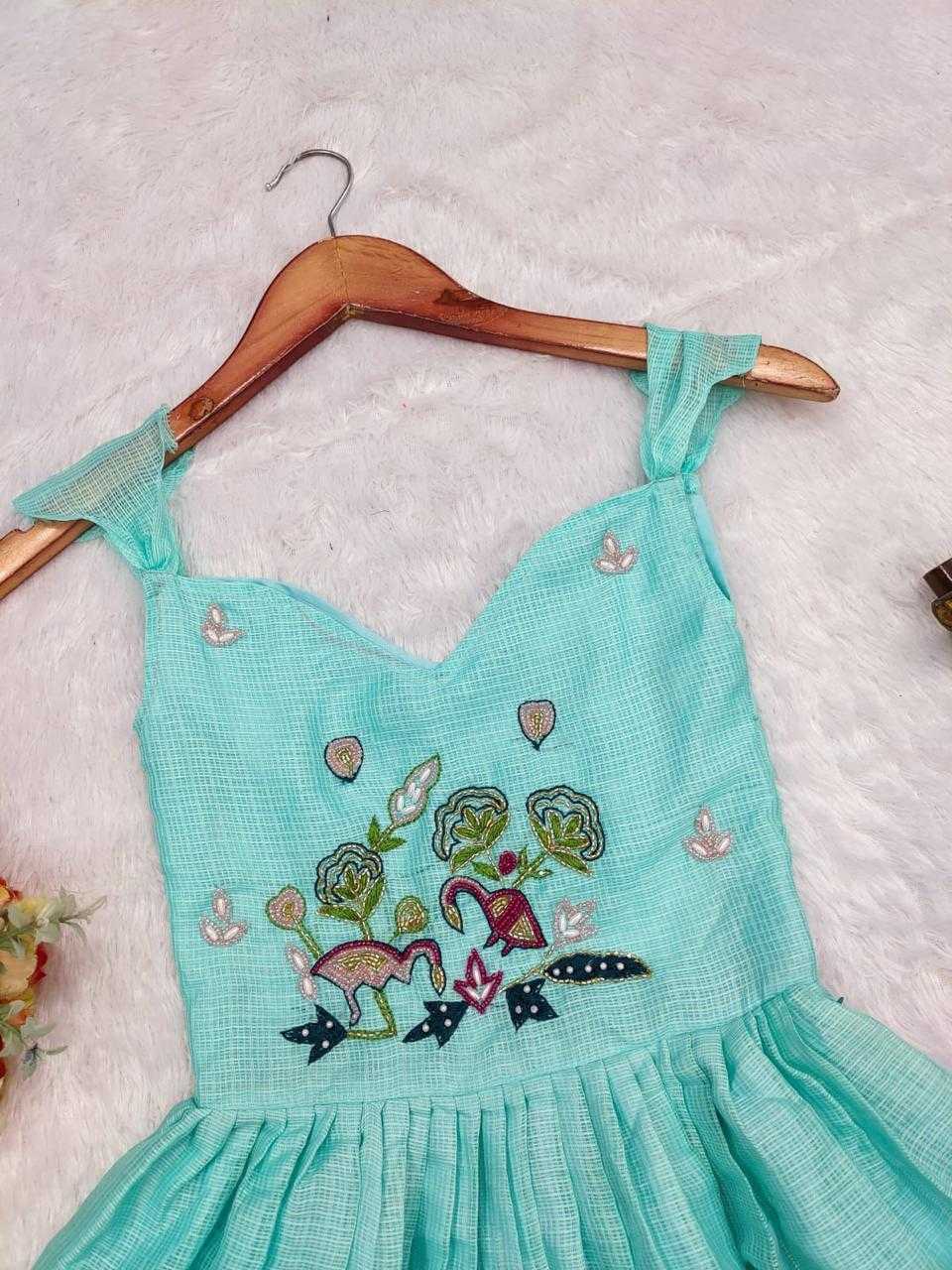 Ynf Soft Dola RIN235 OTIS Kids Wear Wholesale Kids Gown Kids Designer Frock Kids Party Wear Ethnic Manufacturer- Kids Exports