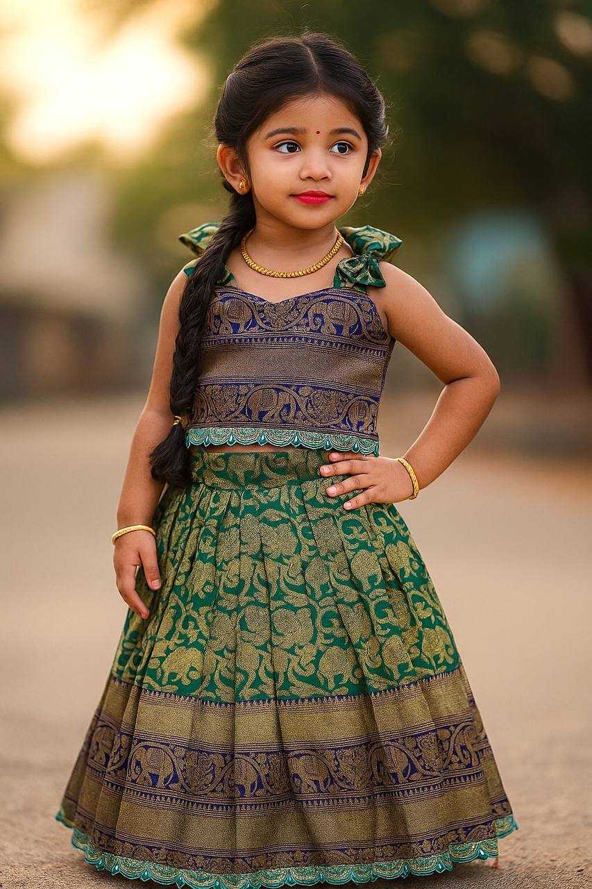 Ynf Soft Silk KESH598 06 Kids Wear Wholesale Kids Co-ord Set Kids Lehenga Choli Kids Festive Wear Manufacturer- Kids Exports