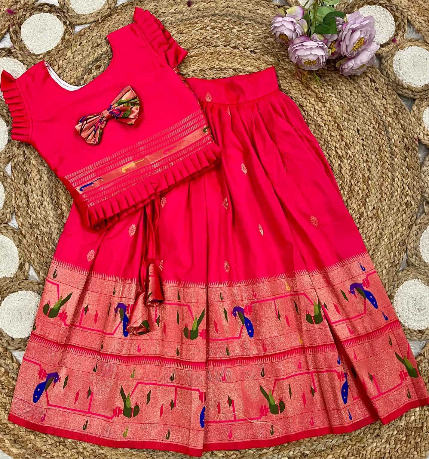 Ynf Soft Silk KESH685 MAHARANI Kids Wear Wholesale Kids Lehenga Kids Traditional Outfits Kids Festive Wear Manufacturer- Kids Exports