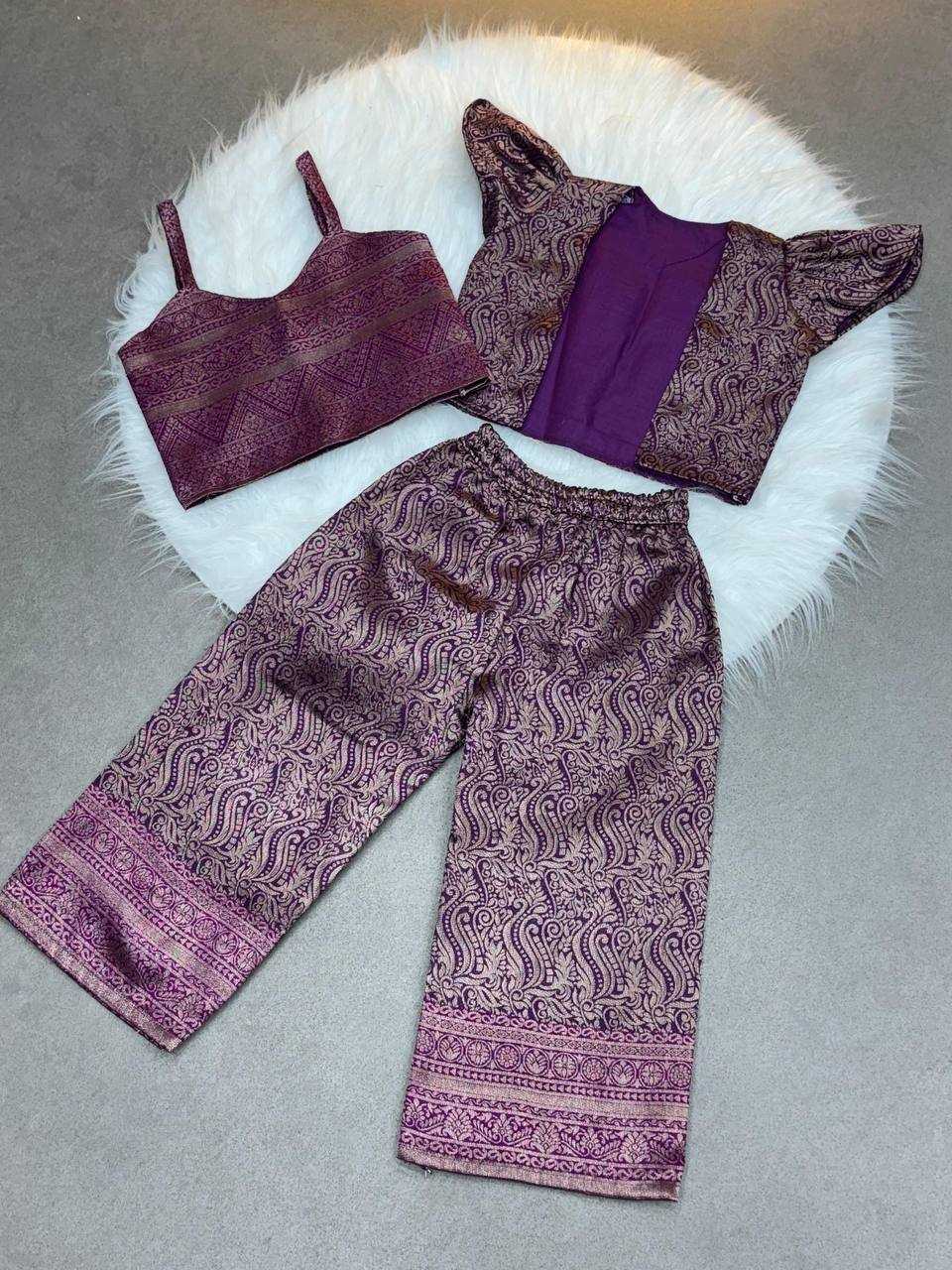 Ynf Soft Silk KESH709 03 Kids Wear Wholesale Kids Co-ord Set Kids Traditional Outfits Ethnic Dresses For Kids Manufacturer- Kids Exports