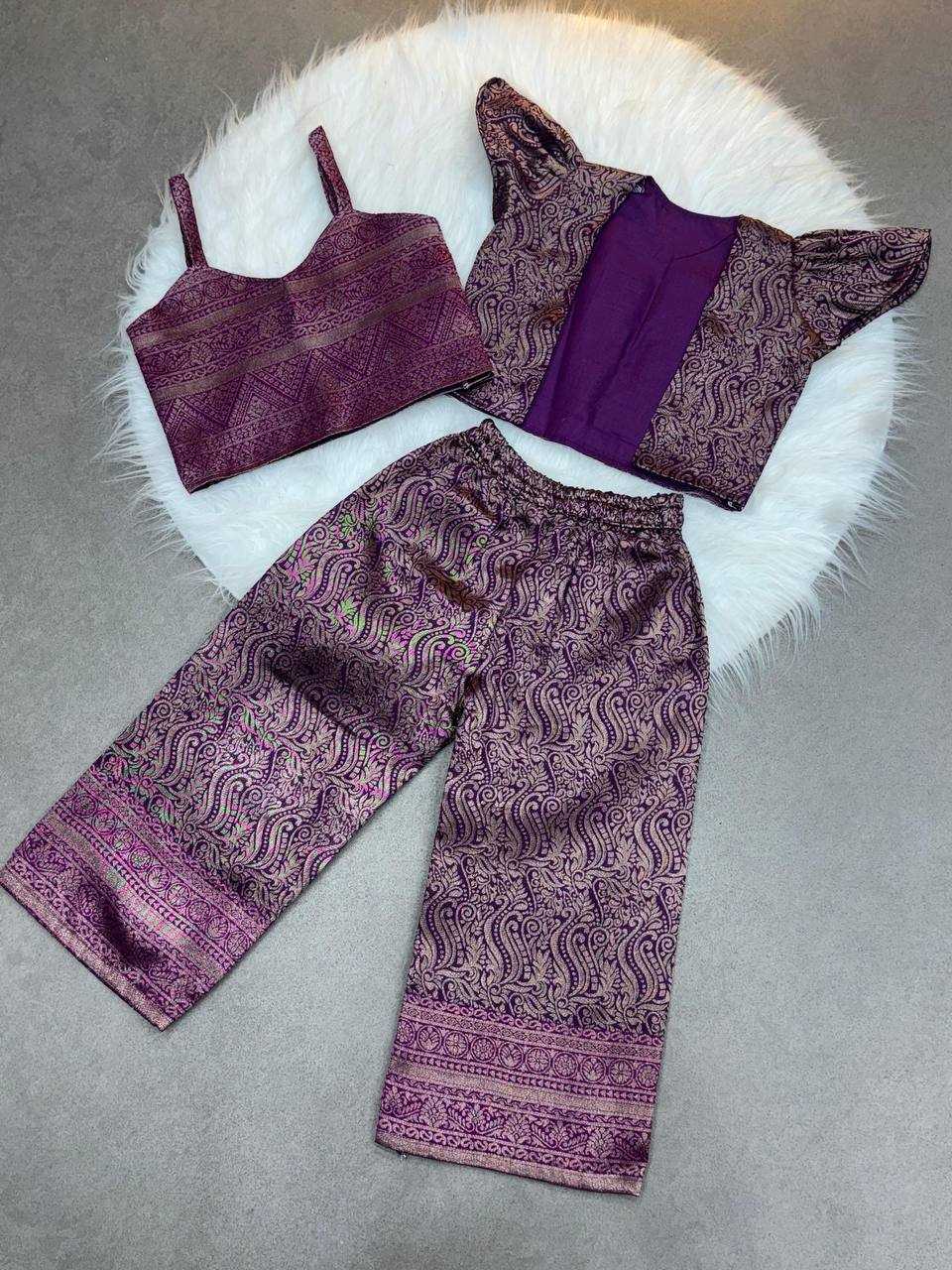 Ynf Soft Silk KESH709 03 Kids Wear Wholesale Kids Co-ord Set Kids Traditional Outfits Ethnic Dresses For Kids Manufacturer- Kids Exports