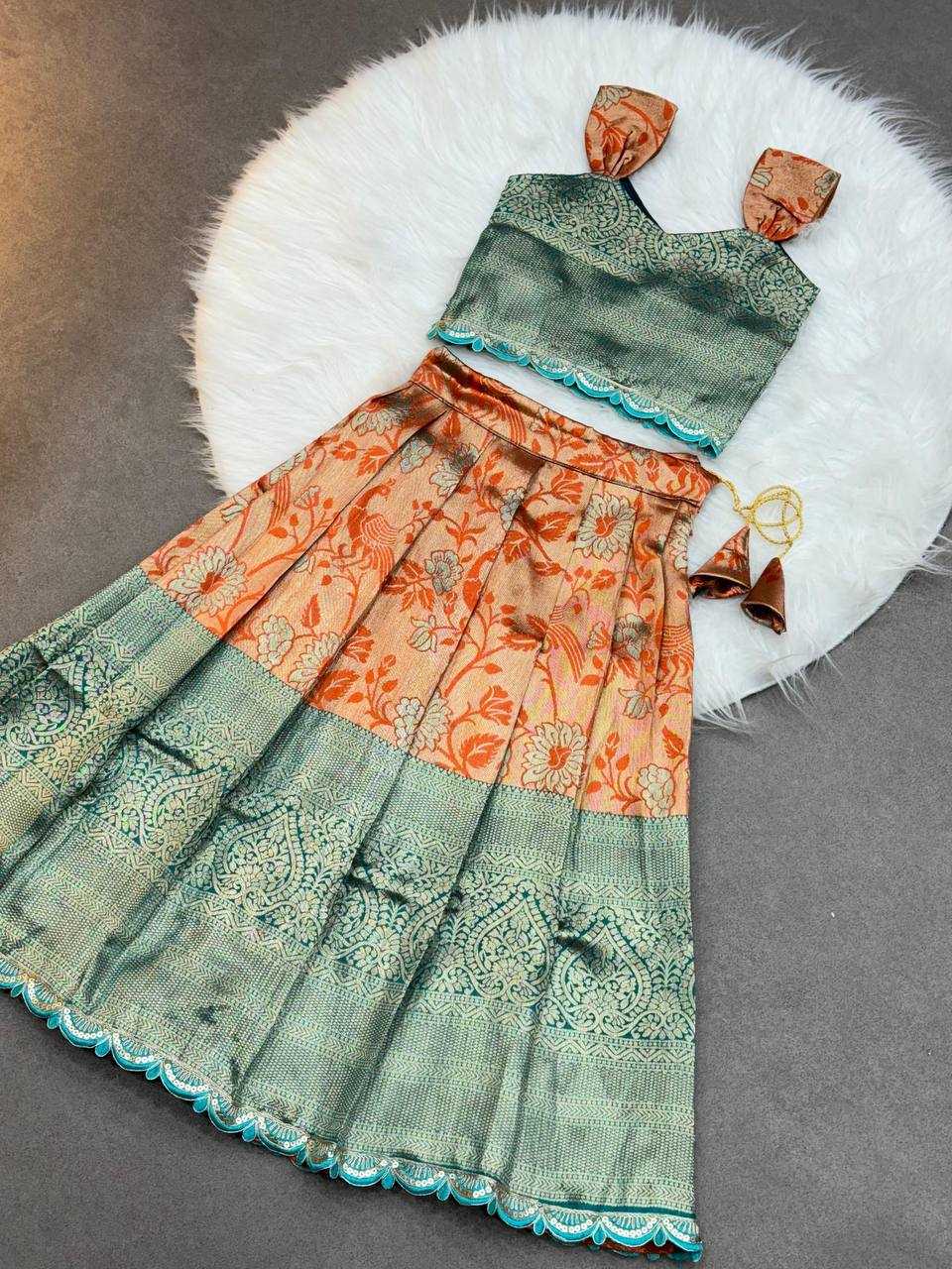 Ynf Soft Silk KESH709 05 Kids Wear Wholesale Kids Lehenga Choli Girls Ethnic Wear Kids Wedding Outfits Manufacturer- Kids Exports