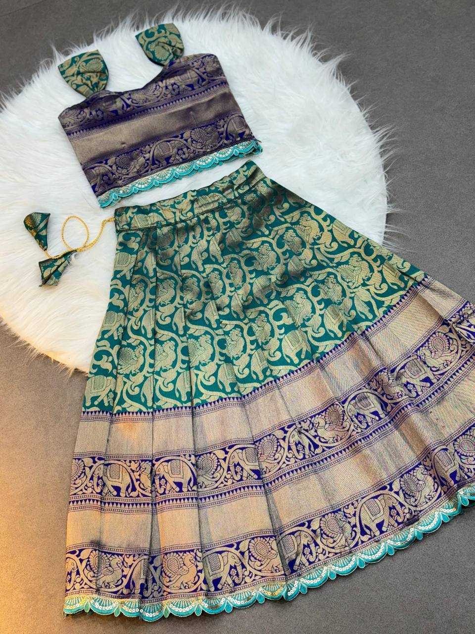 Ynf Soft Silk KESH709 06 Kids Wear Wholesale Kids Co-ord Set Kids Lehenga Choli Kids Festive Wear Manufacturer- Kids Exports