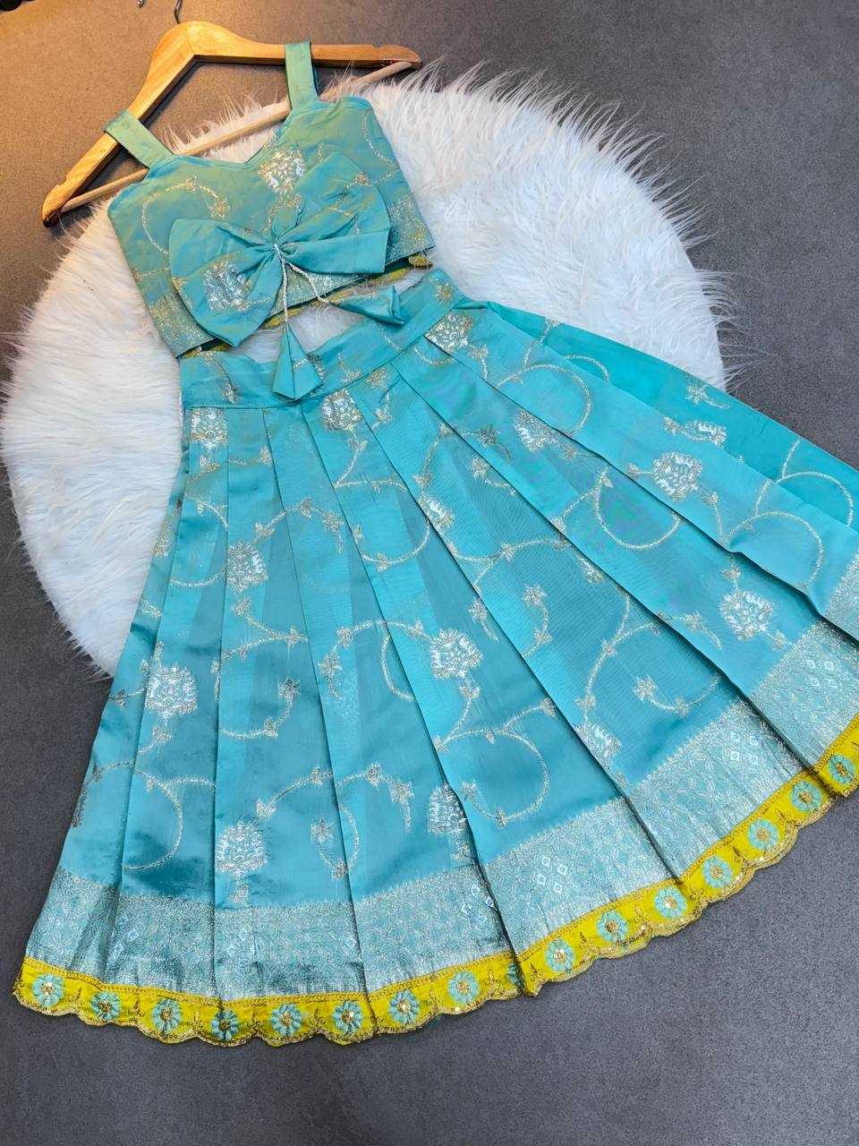 Ynf Soft Silk KESH709 09 Kids Wear Wholesale Kids Co-ord Set Ethnic Dresses For Kids Kids Lehenga Choli Manufacturer- Kids Exports