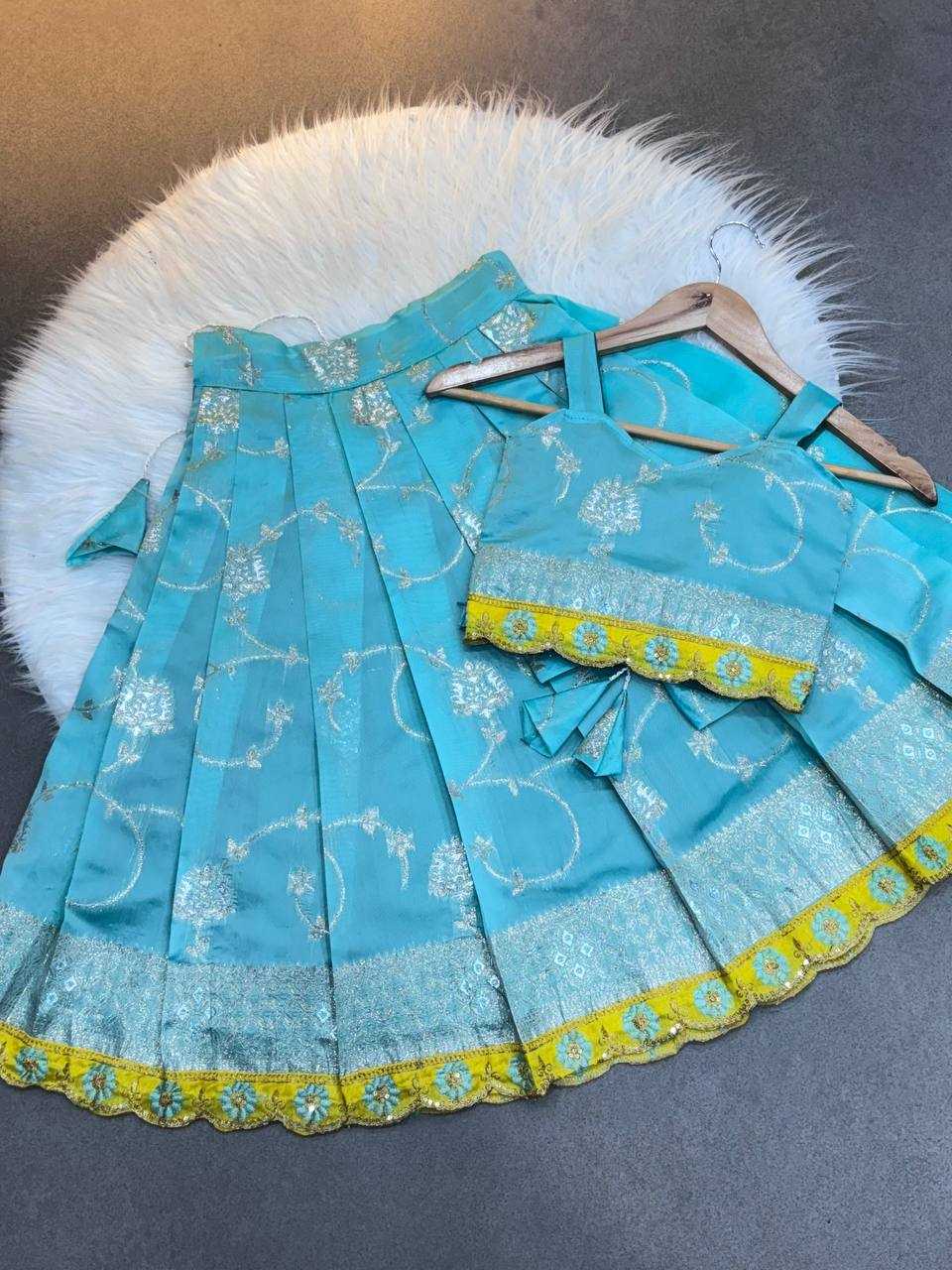 Ynf Soft Silk KESH709 09 Kids Wear Wholesale Kids Co-ord Set Ethnic Dresses For Kids Kids Lehenga Choli Manufacturer- Kids Exports