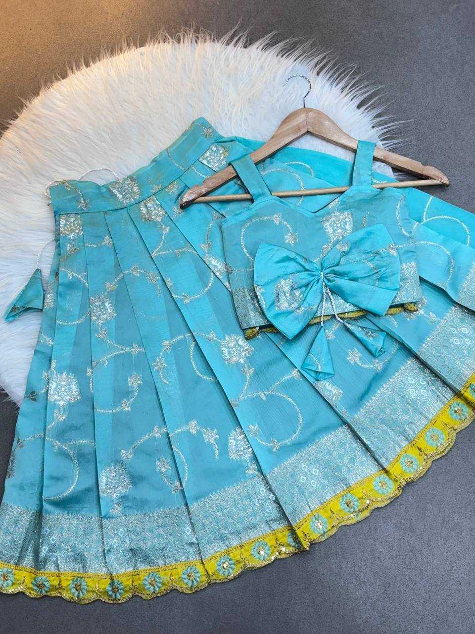 Ynf Soft Silk KESH709 09 Kids Wear Wholesale Kids Co-ord Set Ethnic Dresses For Kids Kids Lehenga Choli Manufacturer- Kids Exports