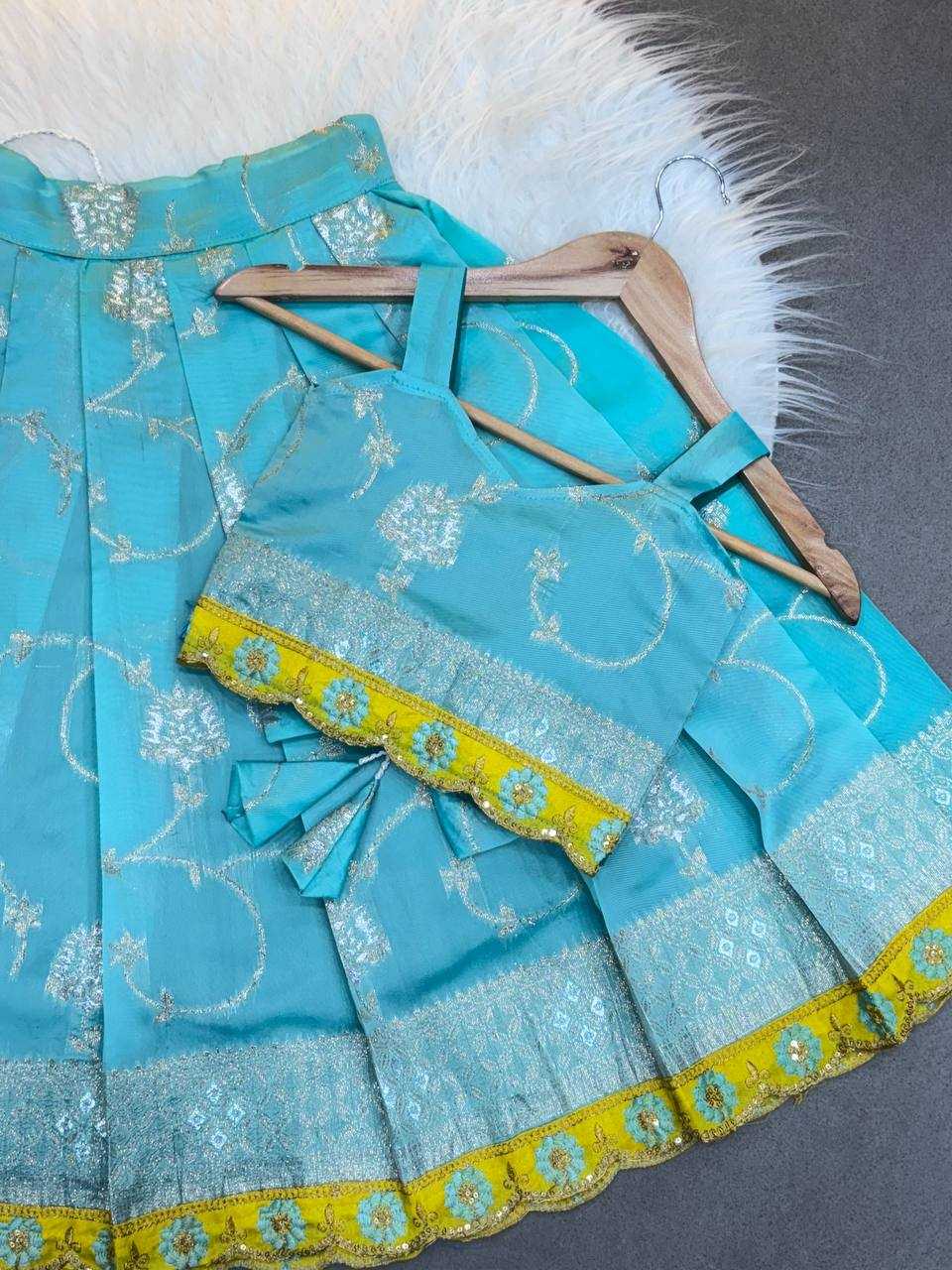 Ynf Soft Silk KESH709 09 Kids Wear Wholesale Kids Co-ord Set Ethnic Dresses For Kids Kids Lehenga Choli Manufacturer- Kids Exports