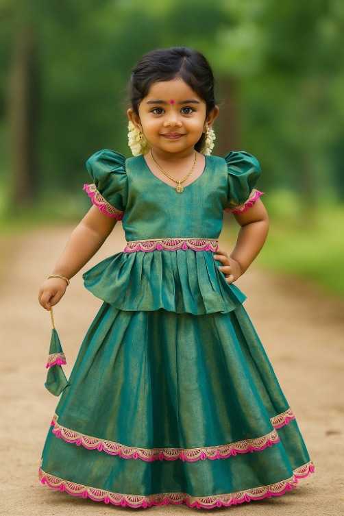 Ynf Soft Silk KESH709 10 Kids Wear Wholesale Kids Ethnic Wear Indian Wear For Kids Kids Lehenga Choli Manufacturer- Kids Exports