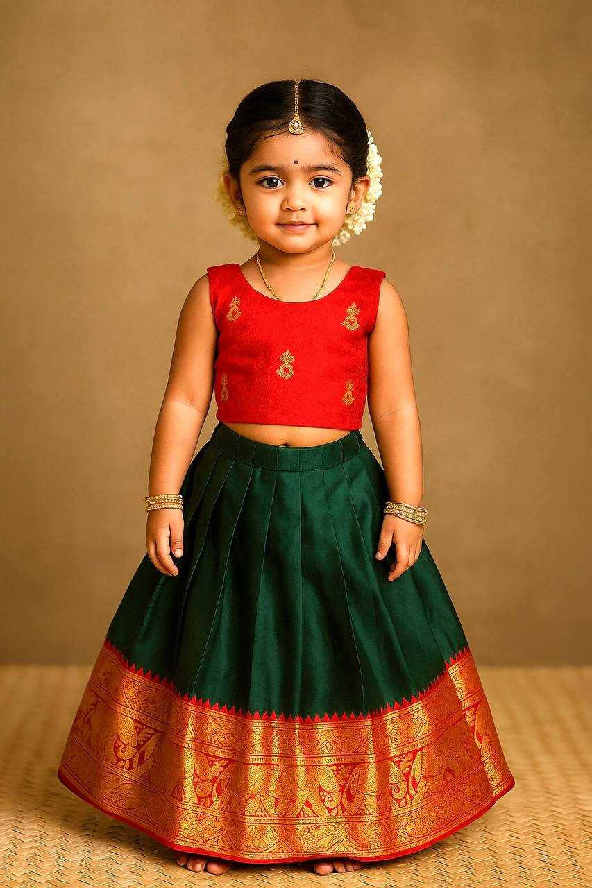 Ynf Soft Silk KESH709 12 Kids Wear Wholesale Kids Lehenga Kids Co-ord Set Kids Lehenga Choli Manufacturer- Kids Exports