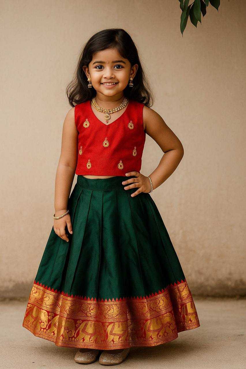 Ynf Soft Silk KESH709 12 Kids Wear Wholesale Kids Lehenga Kids Co-ord Set Kids Lehenga Choli Manufacturer- Kids Exports