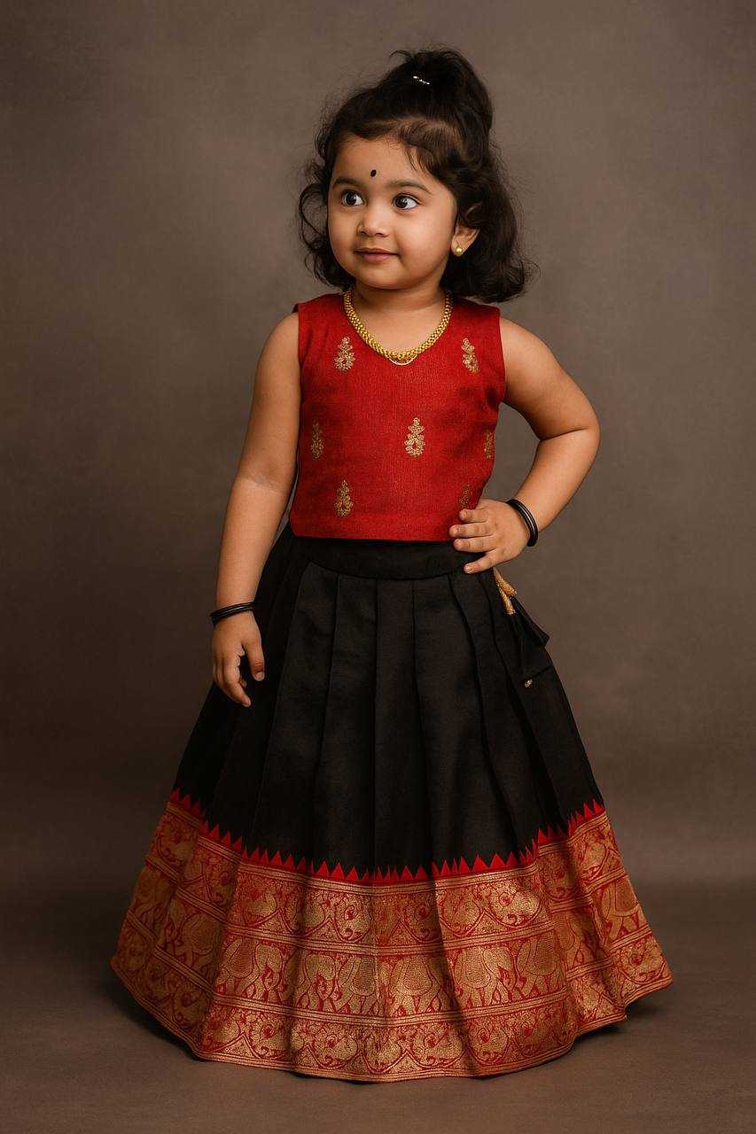 Ynf Soft Silk KESH709 12 Kids Wear Wholesale Kids Lehenga Kids Co-ord Set Kids Lehenga Choli Manufacturer- Kids Exports